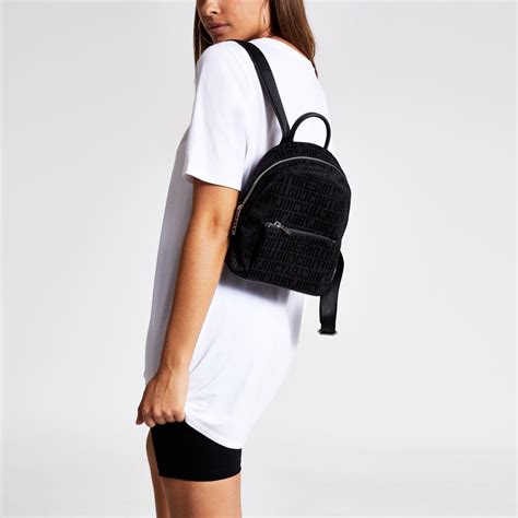 River Island Juicy Couture Black Monogram Mini Backpack Lyst