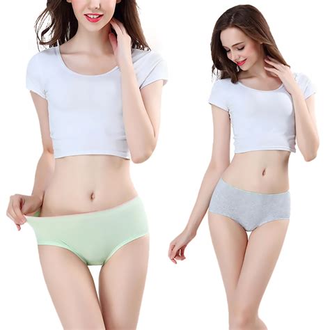 New Sexy Panties Solid Cotton Underwear Women Splice Candy Underwear