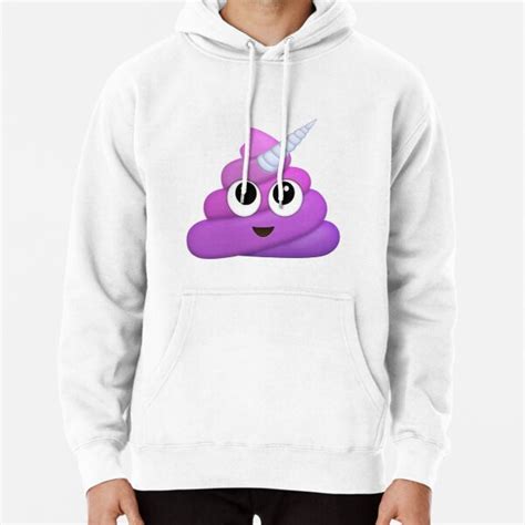 Purple Unicorn Poop Emoji Pullover Hoodie By Winkham Redbubble