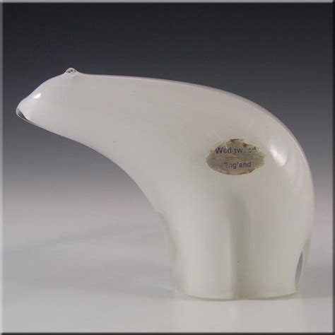 Wedgwood White Glass Polar Bear Paperweight Marked £5000 White