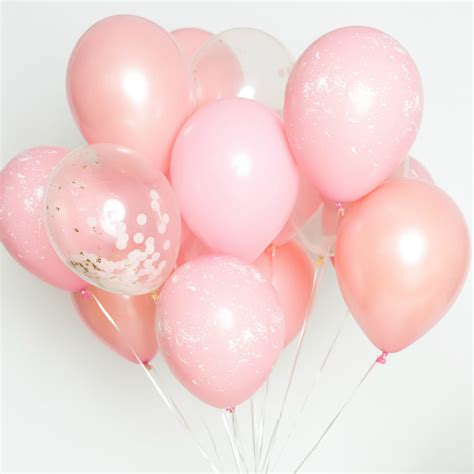 Confetti Balloon Set Millennial Pink