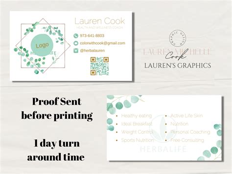 Health Wellness Coach Business Cards Printed Or Digital Etsy