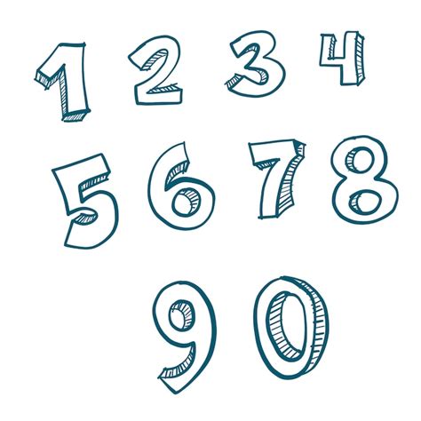 Free Vector | Doodle numbers