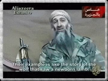 According to an audio tape released after bin laden's september 11 attacks, bin laden's main grievances against the west and especially the united states, include support for the state of israel. Osama Bin Laden Talks About the 9/11 Attacks animated gif