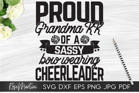 Proud Grandma Kk Of A Sassy Bow Wearing Cheerleader Cheer