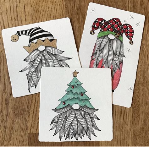 Christmas Tree Zentangle Christmas Card Crafts Christmas Drawing