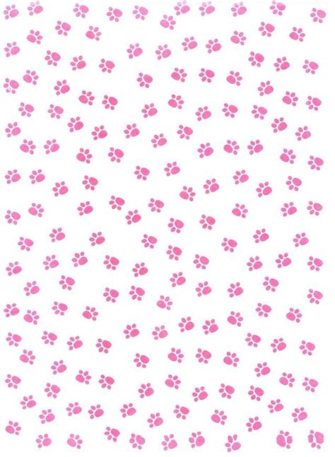 Pink Paw Prints Printed Background Card Pink Paw Print Printed