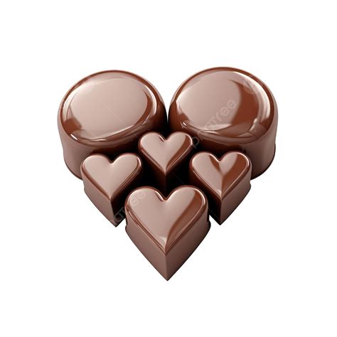 3d Illustration Love Chocolate Valentine Heart Love Png Transparent