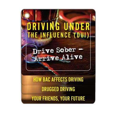 driving under the influence flip tips dui and dwi prevention cards