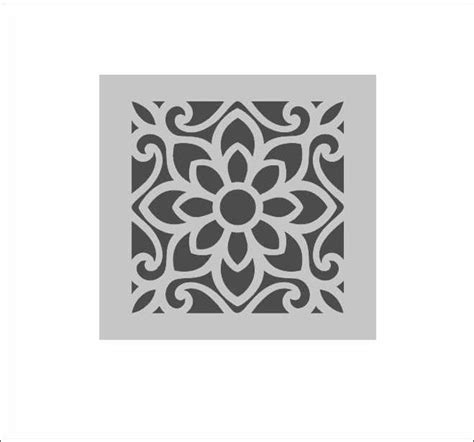 Moroccan Tile Stencil Reusable Pattern Stencils For Painting Etsy