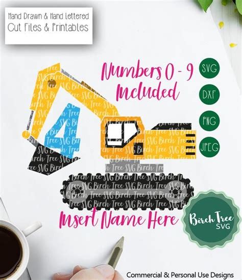 Download Excavator Birthday SVG, Construction Birthday Shirt Svg ...