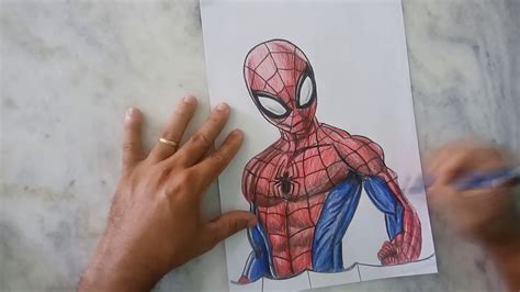 Como Desenhar O Homem Aranha Passo A Passo How To Draw Spiderman Step