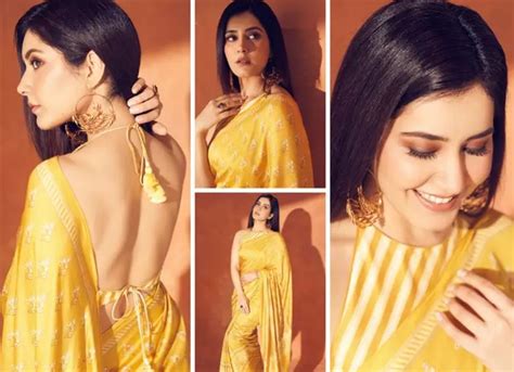 Pics Raashi Khanna Is A Ray Of Sunshine In A Yellow Saree