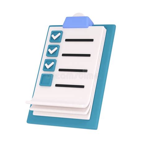 3d White Clipboard Icon Task Management Todo Check List On Turquose