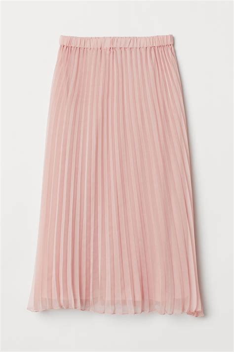Pleated Skirt Light Pink Handm Us Pink Pleated Skirt Pleated Skirt Spring Skirt Outfits