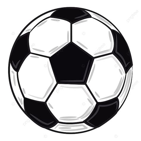 Vektor Bola Hitam Putih Atau Ilustrasi Warna, Clipart Bola Sepak, Musim
