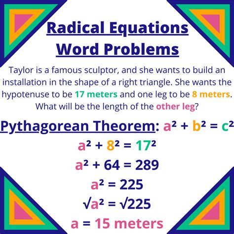 Radical Equation Word Problems Examples And Practice Expii