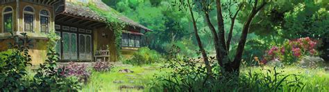 Download 3840x1080 Karigurashi No Arrietty Anime Landscape Forest