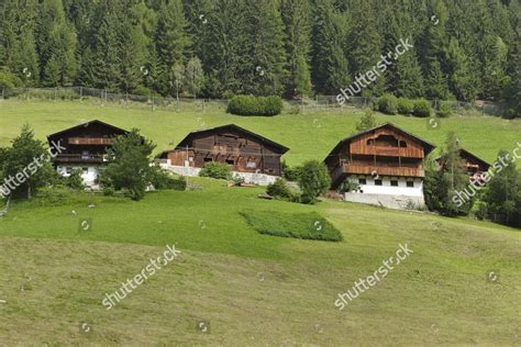 Farmhouses Meadows Ahrn Valley South Tyrol Editorial Stock Photo