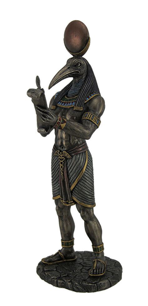 Thoth Egyptian God Of Writing And Wisdom With Papyrus Statue Thoth Egyptian God Of Writing And