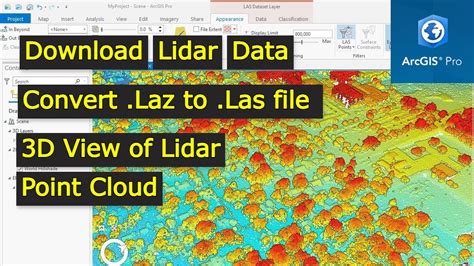 How To Download Lidar Data Convert Laz File Into Las In Arcgis Pro