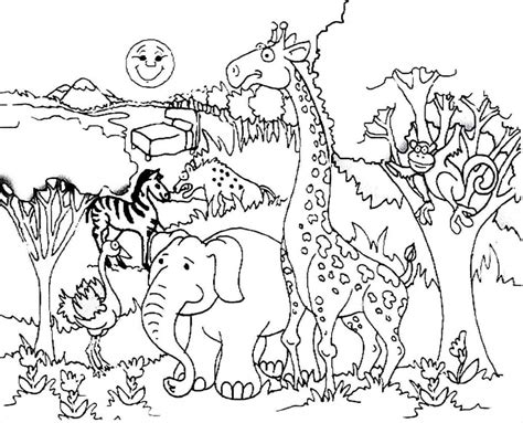 Forest Habitat Coloring Pages Sketch Coloring Page