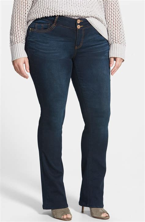 Democracy Rebel Stretch Barely Bootcut Jeans Indigo Plus Size