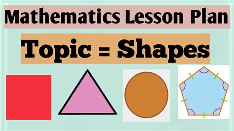 Shapes Lesson Plan Youtube