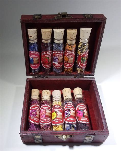 Witchcraft Floral Apothecary 10 Glass Vials Of Dried Etsy In 2020
