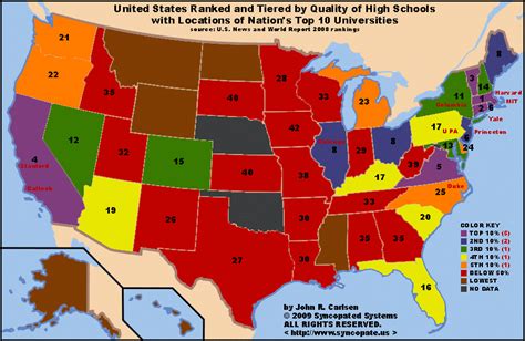 Educational Rankings Of The United States