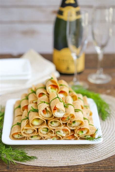 The guests can choose which appetizers they want without children's parties should feature fun snacks for little hands. Smoked Salmon and Cream Cheese Diplomas for Graduation - What Should I Make For...