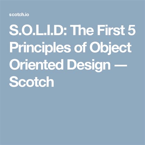 Solid The First 5 Principles Of Object Oriented Design With Php Images