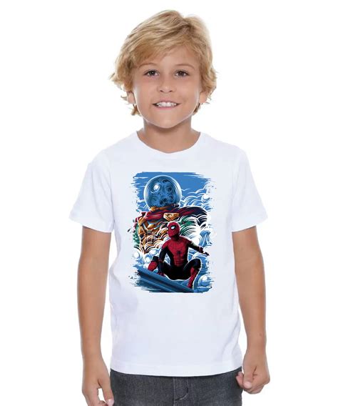 Camisa Infantil Homem Aranha E Mistério Personalizada Elo7