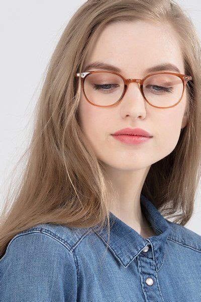 Hubris Round Clear Copper Frame Glasses In 2020 Fashion Eye Glasses