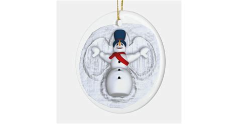 Snowman Snow Angel Ornament Zazzle
