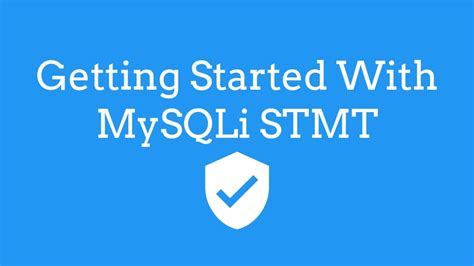Getting Started With MySQLi STMT TheMindSpeaks YouTube