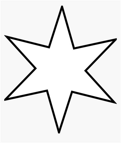 Estrella Con 6 Puntas Para Colorear Outline Of A Star Hd Png