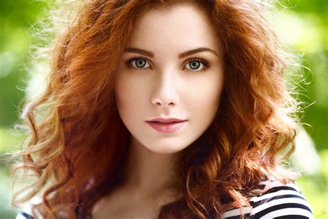 Women Outdoors Redhead Blurred Curly Hair Face Wallpaper Girls Wallpaper Better