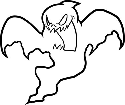 Coloriage Dessin de fantome qui fait peur dessin gratuit à imprimer