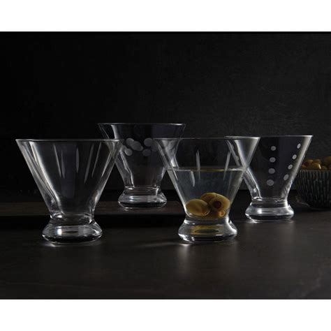 Cheers® Set Of 4 Stemless Martini Glasses Mikasa