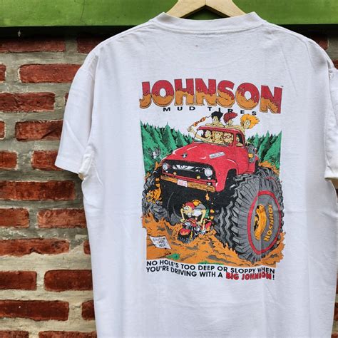 Vtg Big Johnson Mud Tires Built Up Shirt On Carousell