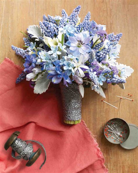 Blue Wedding Bouquets Martha Stewart Weddings