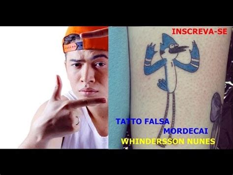 Criação do personagem lil whind, obra do humorista e maior youtuber brasileiro whindersson nunes. Tatuagem Mordecai whindersson nunes - YouTube