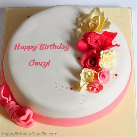 ️ Roses Happy Birthday Cake For Cheryl