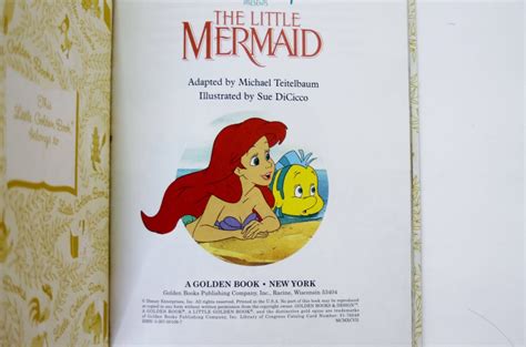 Walt Disneys The Little Mermaid A Little Golden Book Etsy