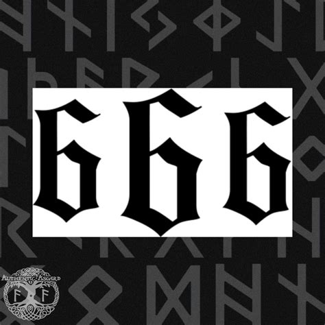 666 Gothic Alternative Vinyl Sticker Decal Etsy Uk