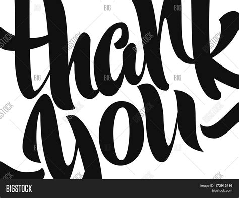 Thank You Lettering Vector And Photo Free Trial Bigstock