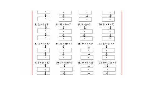 linear equation solving worksheet