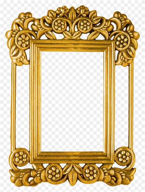 Ornate Picture Frame Png Transparent Images Gold Frame Clipart
