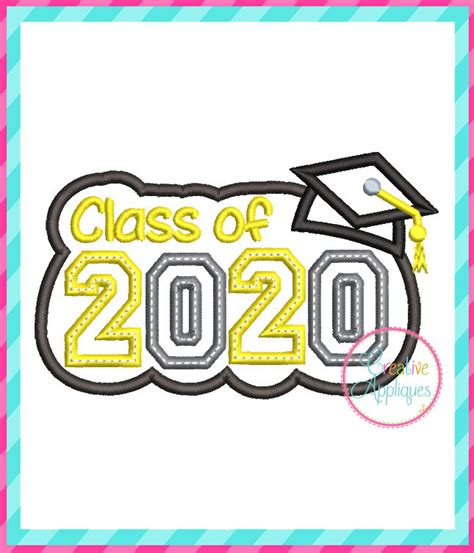 Class Of 2020 Appliqué 10 Sizes Products Swak Embroidery
